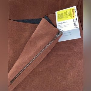Nine West Side Zip brown pants